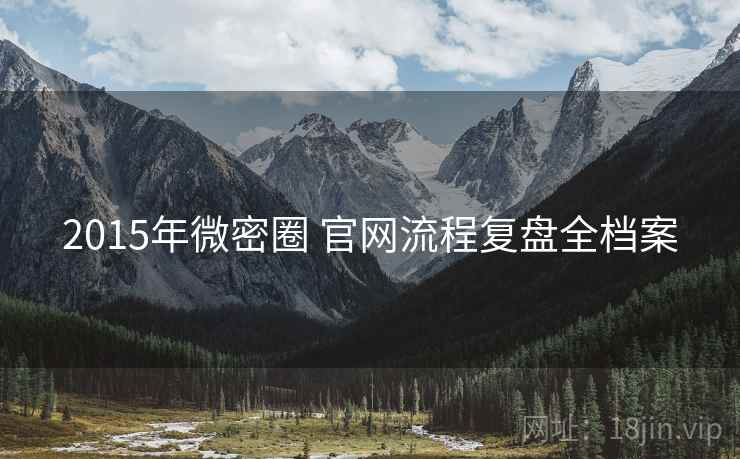 2015年微密圈 官网流程复盘全档案