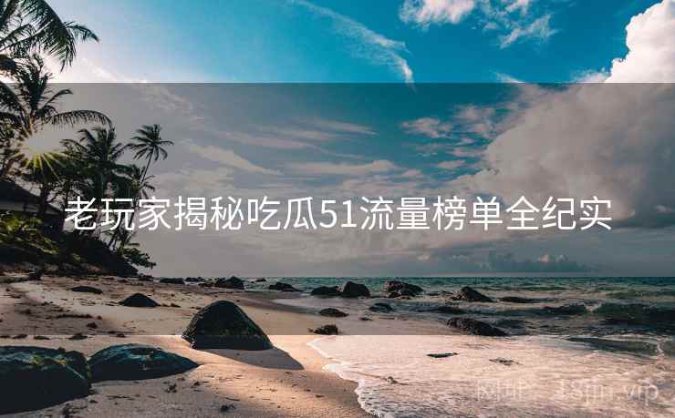 老玩家揭秘吃瓜51流量榜单全纪实